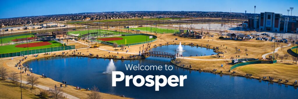 Welcome to Prosper Park sign