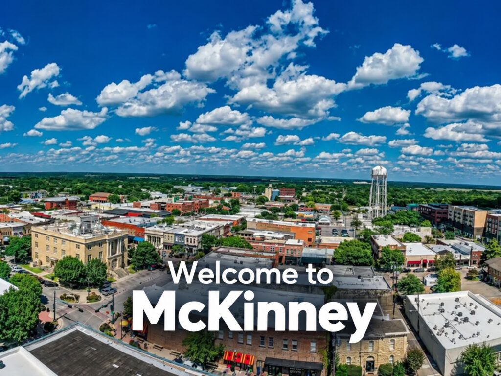 Welcome to downtown McKinney sign